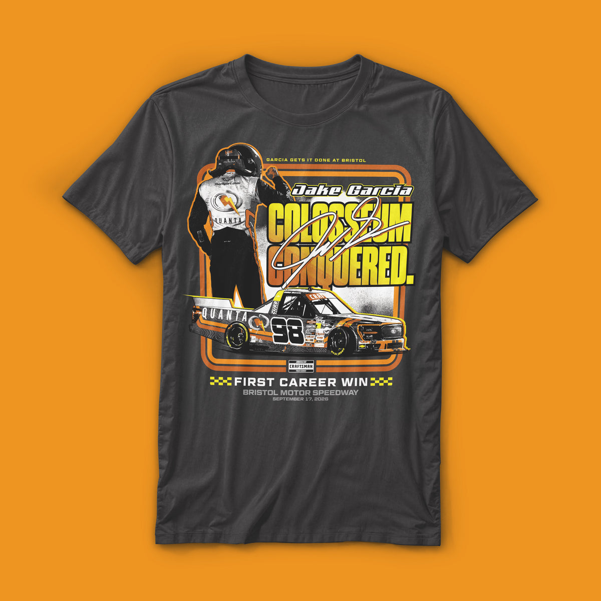 Pre-Order Jake Garcia First Win Tee